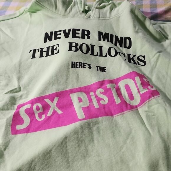 New Sex Pistols Cozy Fleece Crop Hoodie - Picture 9 of 10